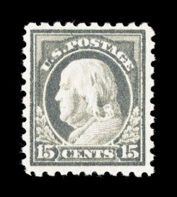 475, 15c Gray, nicely centered, strong rich color and impression on fresh white paper, o.g., n.h., very fine 1999 PF certificate.