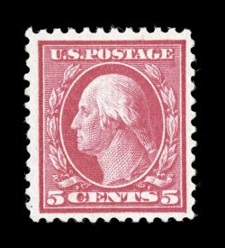 505, 5c Rose error, nicely centered within large margins, strong rich color, o.g., faintly hinged, very fine 1985 PF certificate.
