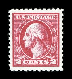 527, 2c Carmine offset, Ty. V, a gorgeous mint single, being in a wonderful post office fresh state, with glorious bright color and a crisp detailed impression on the whitest
paper imaginable, plus it is marvelously well centered within lavish