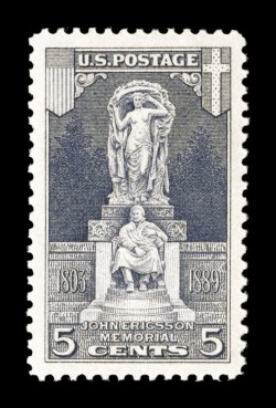 628, 5c Ericsson Memorial, excellent centering within extraordinarily large margins, exceptionally bright and fresh, o.g., n.h., extremely fine 2007 PSE certificate (XF-Superb
95 Jumbo SMQ $120.00 for 95 and $425.00 for 98).