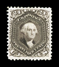 109, 24c Deep violet re-issue, deep rich color and a well incised impression, well centered and margined, full o.g., very fine an attractive example of this rare stamp, of which
only 346 were sold 1989 PF certificate.