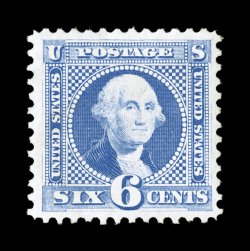 126, 6c Blue re-issue, unused, quite well centered and margined, fresh color, choice very fine 1988 PF certificate.