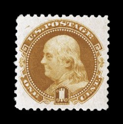 133, 1c Buff re-issue, exceedingly well centered and margined, rich luxuriant color, full o.g., extremely fine 1992 PF certificate.