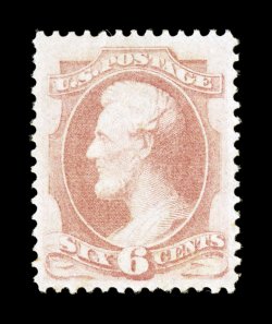 159, 6c Dull pink, wonderfully fresh and choice mint single, extraordinarily well centered amid large balanced margins, bright color on clean white paper, full o.g., relatively
lightly hinged, extremely fine 1988 PF certificate ex-Cole.