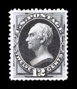 173, 12c Dark violet special printing, without gum as issued, an exciting example of this value, being among the finest of the approximately 60 examples still believed to exist,
possessing uncharacteristically choice qualities for an 1875 Ha
