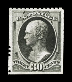 176, 30c Greenish black special printing, without gum as issued, choice example of this special printing rarity, being exceedingly well centered within large margins, lovely
rich color and a strong impression on bright paper, extremely fine an