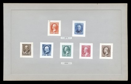 183P2-209P2, 1c-10c American Bank Note Co. printings, small die proofs cplt., still affixed to the original Roosevelt album page, all with uniformly large margins, bright
colors, 2c with light toned spot in top margin, 10c with trivial spot in t