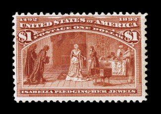 241, $1.00 Columbian, bright rich color and a strong impression, o.g., fine 2007 PSE certificate.