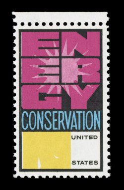 1547b, 10c Energy Conservation, orange and green omitted, top sheet-margin single, o.g., n.h. (trivial bit of gum disturbance), very fine.