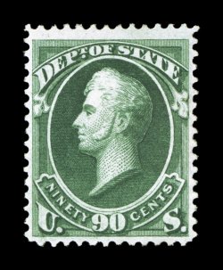 O67, 90c State, deep luxuriant color and a razor-sharp impression, quite well centered, full o.g., lightly hinged, choice very fine 2002 PF certificate.