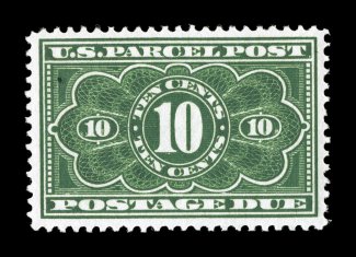 JQ4, 10c Parcel Post Postage Due, uncommonly well centered and margined, strong rich color, o.g., n.h., extremely fine 2007 PF certificate.