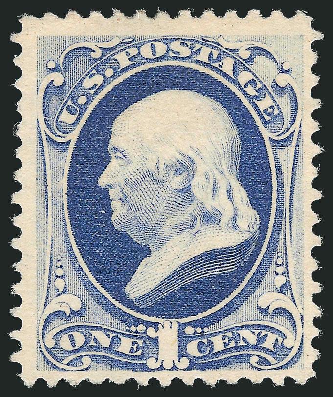 1c Dark Ultramarine, Special Printing (192).> Without gum as issued, choice centering with wide margins, radiant color<><>^VERY FINE AND CHOICE. A BEAUTIFUL EXAMPLE OF THE ONE-CENT 1880 AMERICAN BANK NOTE
COMPANY SPECIAL PRINTING. ONLY 25 ARE RECOR