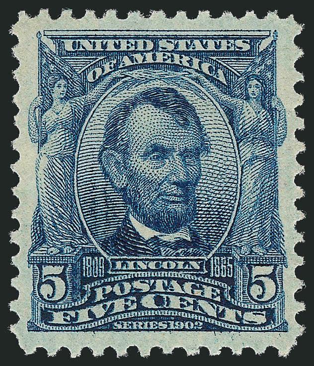 5c Blue (304).> Mint N.H., rich color and proof-like impression, wide margins, Extremely Fine Gem, with 2010 P.S.E. certificate (XF-Superb 95 SMQ $1,200.00)