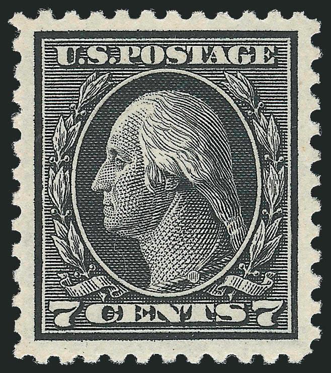 7c Black (507).> Mint N.H., intense shade and detailed impression on bright paper, Jumbo margins, Extremely Fine Gem, with 2010 P.S.E. certificate (XF-Superb 95 Jumbo SMQ $385.00 as 95, $1,400.00 as 98), only
seven have graded higher to date