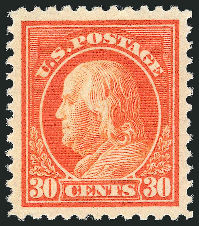 30c Orange Red (516).> Mint N.H., bright vibrant color, balanced margins, Extremely Fine Gem, with 2010 P.S.E. certificate (XF-Superb 95 SMQ $550.00)