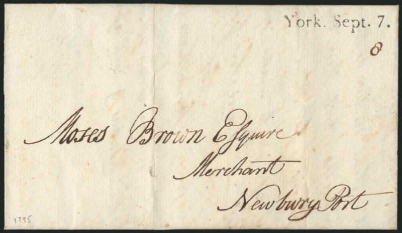 Pennsylvania Stampless Covers.> Ten, incl. 1831 Carlisle with sawtooth circle, 1814 Downington straightline, two Easton straightline (both 1831), 1810 Harrisburg straightline, 1826 red Harrisburg double-circle
datestamp, blue Holidaysburg circular da