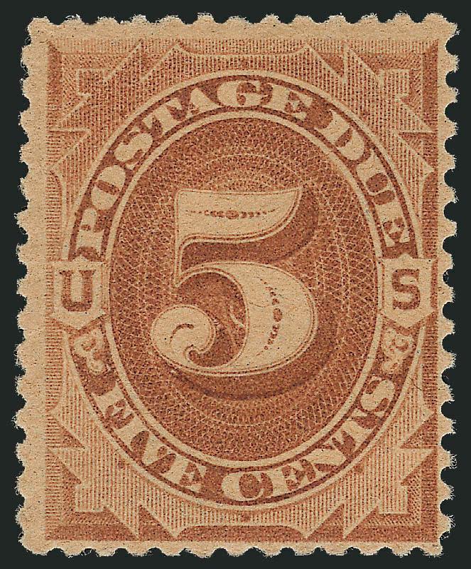 5c Brown (J4).> Mint N.H., fresh and crisp, Fine, with 1987 P.F. certificate