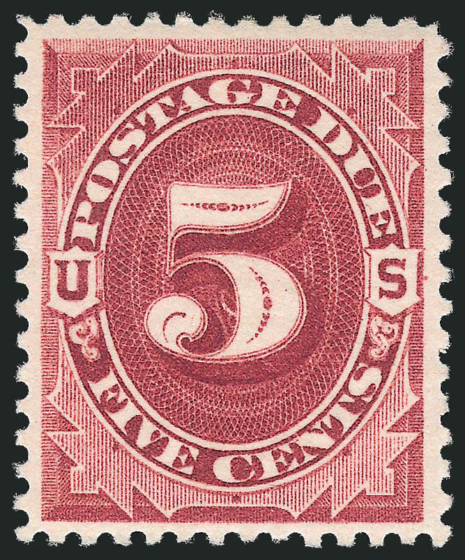 1c-5c Bright Claret (J22-J25).> Mint N.H., 1c with top selvage, outstanding colors and centering, Very Fine-Extremely Fine, J22 with 1989 P.F. certificate