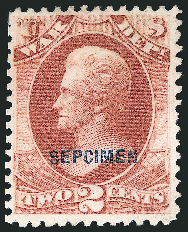 2c War, Sepcimen Error (O84Sa).> Without gum as issued, rich color, reperfed at left, appears Fine, with 2010 P.F. certificate