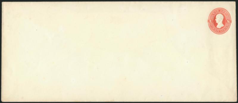 30c Red on Amber, Entire (UO68).> Unused, watermark 2, size 8, knife 36, Very Fine