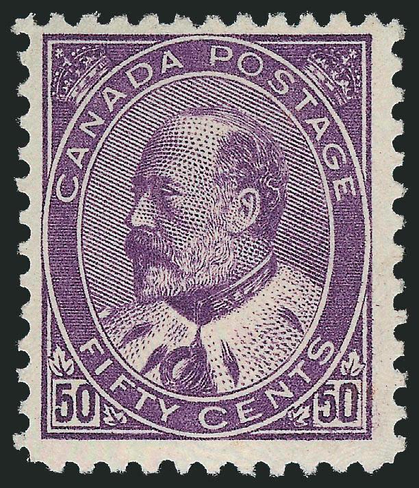 CANADA, 1903-08, 1c-50c King Edward VII (89-95 SG 173187).> Few minor h.r., also incl. blocks of four of 1c and 5c (former Mint N.H., latter bottom pair Mint N.H.), 7c single trivial toned perf, otherwise
singles and 5c block Fine-Very Fine, 1c blo