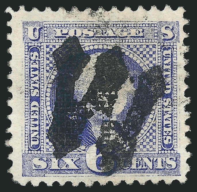 6c Ultramarine (115).> Brilliant color, cancelled by bold strike of <W initial fancy cancel,> wide margins, Very Fine strike, with 1995 P.F. certificate