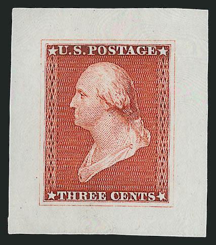 Draper, Welsh & Co., 3c Die Essay on India, Bond (11-E8a-11E8b).> Five of first and one of second, incl. Green, Orange Brown, Brown, Red Brown and Blue (on both papers), only one cut relatively close, others
large margins, bright colors, couple h.r.