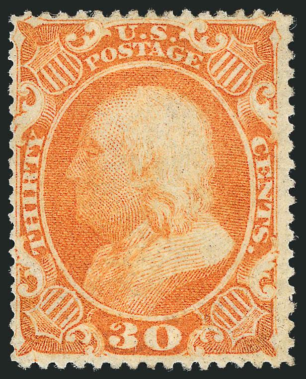 30c Orange (38).> Original gum, rich color with barest traces of oxidation, Very Fine