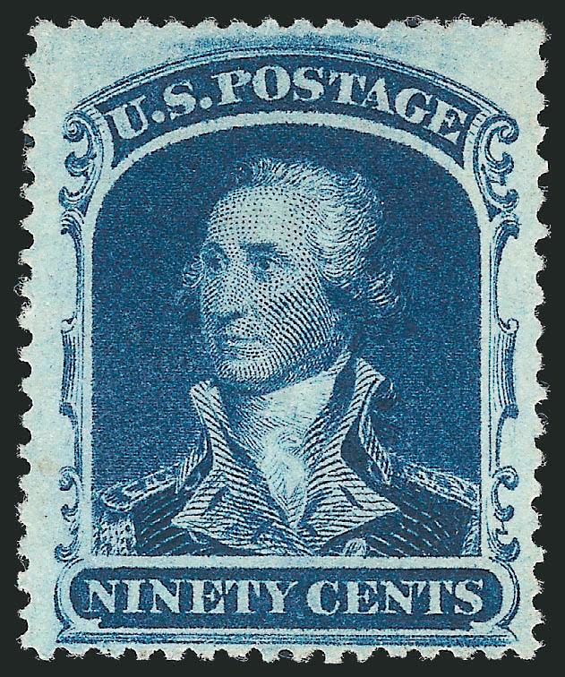 90c Blue (39).> Unused (no gum), intense color, crisp impression, Very Fine, with 2006 P.F. certificate