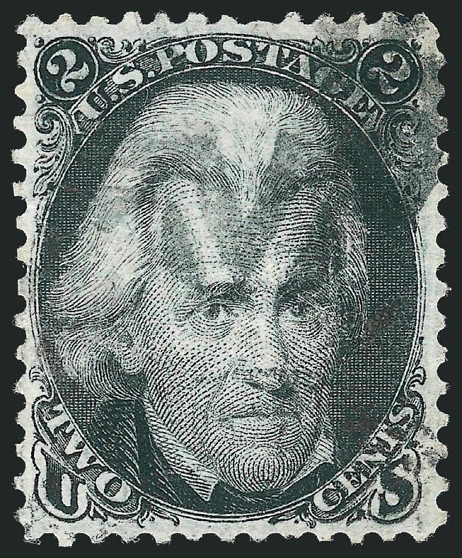 2c Black, Z. Grill (85B).> Clearly-defined grill, bright shade, neat cork cancel, single short perf at top not mentioned on accompanying certificate, otherwise Very Fine, with 1981 P.F. certificate
