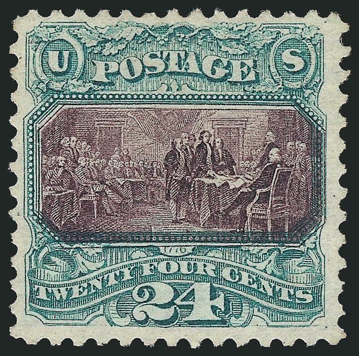 24c Green & Violet, Re-Issue (130).> Unused (no gum), attractive centering, fresh and Very Fine