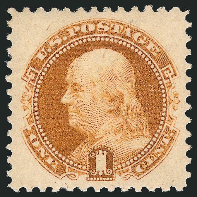 1c Buff, 1880 Re-Issue (133).> Original gum, lightly hinged, exceptionally well-centered with wide margins, fresh and Extremely Fine, with 1992 and 2007 P.F. certificates (XF 90)