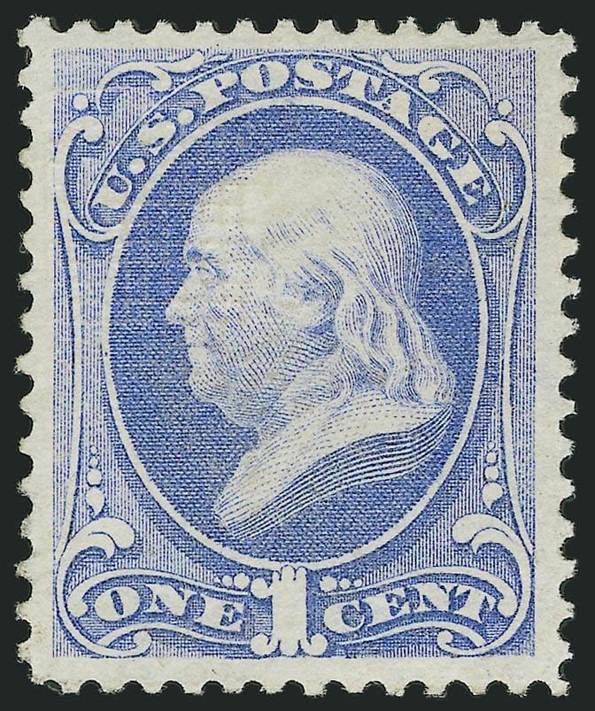 1c Ultramarine, Grill (134).> H. Grill, original gum, lightly hinged, clear grill points, bright color on fresh white paper, choice centering, expertly reperfed at right, Extremely Fine appearance, with 1992,
2005 and 2008 P.F. certificates, only the