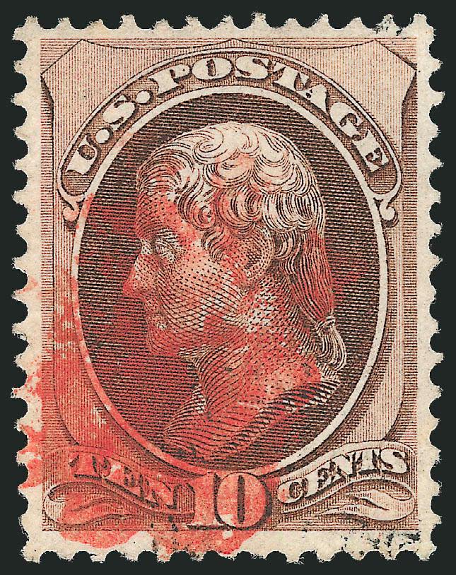 10c Brown, Grill (139).> H. Grill, nicely centered, deep rich color with bright <red cork> cancel, Very Fine, with 1981 P.F. certificate