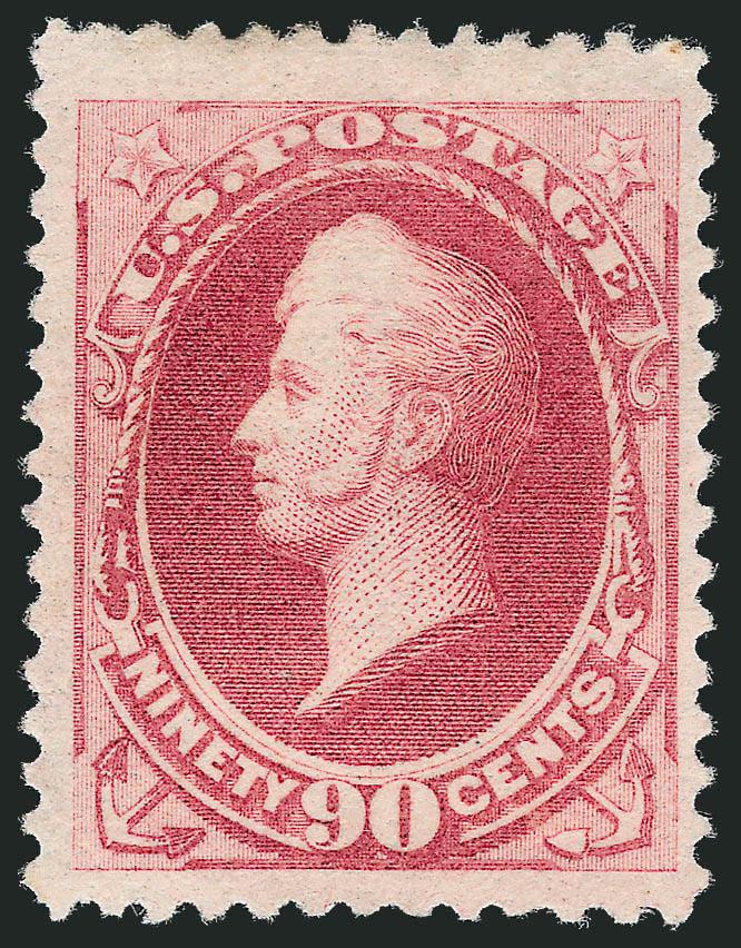 90c Carmine (191).> Original gum, unusually wide margins, attractive pastel shade, well-centered, small hinge thin, Extremely Fine appearance