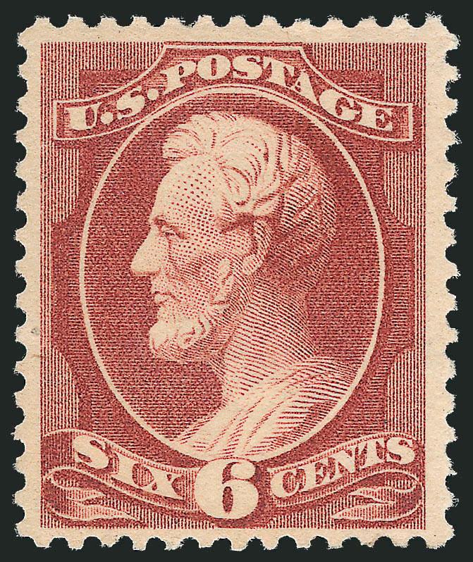 6c Deep Brown Red (208a).> Original gum, lightly hinged, wide margins and nice centering, Very Fine, with 2000 P.F. certificate