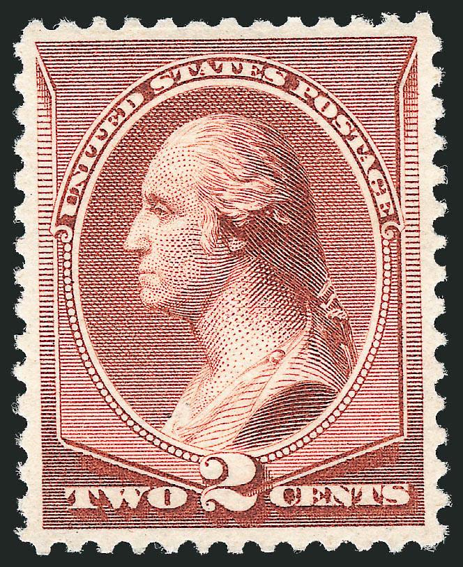 2c Pale Red Brown, Special Printing (211B).> Original gum, lightly hinged, brilliant color, light pencil notation on gum, Extremely Fine Gem, with 2010 P.S.E. certificate (OGph, XF-Superb 95 SMQ $1,100.00),
this is the highest grade awarded to date