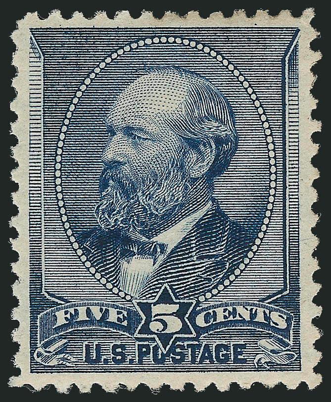 5c Indigo (216).> Original gum, h.r., bright color, choice centering with wide margins, Extremely Fine