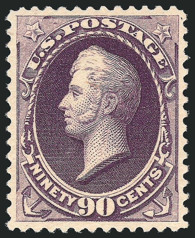 90c Purple (218).> Original gum, lightly hinged, wide margins and choice centering, Extremely Fine, with 2000 P.F. certificate