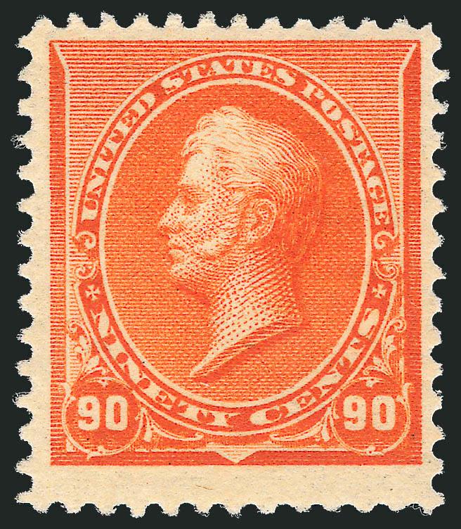 90c Orange (229).> Mint N.H., vibrant color as fresh as the day it was printed, wide margins, Very Fine, with 2011 P.S.E. certificate