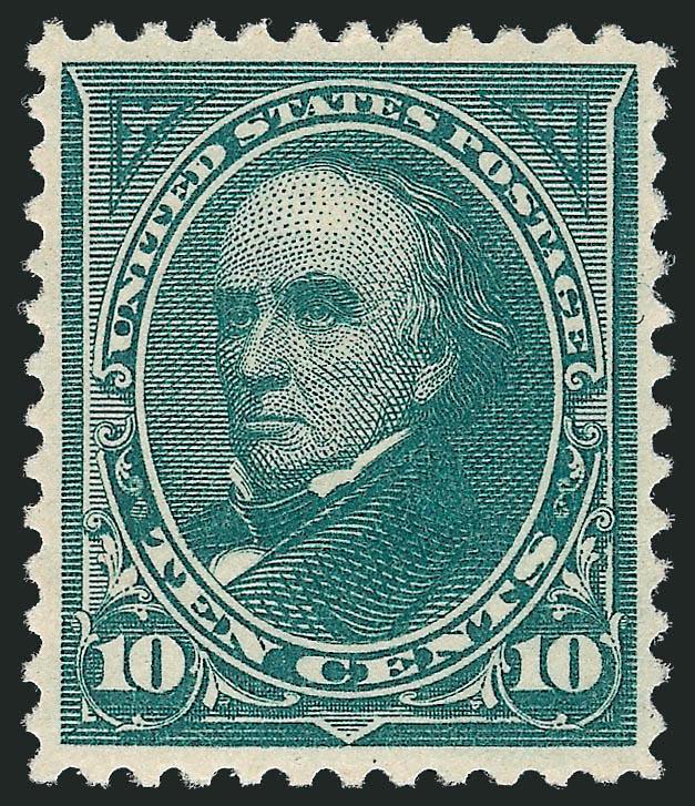 10c Dark Green (258).> Original gum, lightly hinged, beautiful wide margins and vivid color, Extremely Fine, with 2006 P.F. certificate (XF 90)