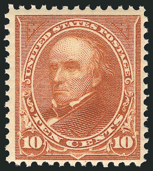 10c Orange Brown, Ty. II, Vertical Watermark (283a).> Mint N.H., radiant color, fresh and Fine example of this scarce watermark variety, with copy of 2010 P.S.E. certificate for block