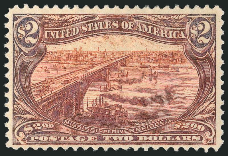 $2.00 Trans-Mississippi (293).> Original gum, intense color, fresh and Very Fine, with 1997 P.F. certificate