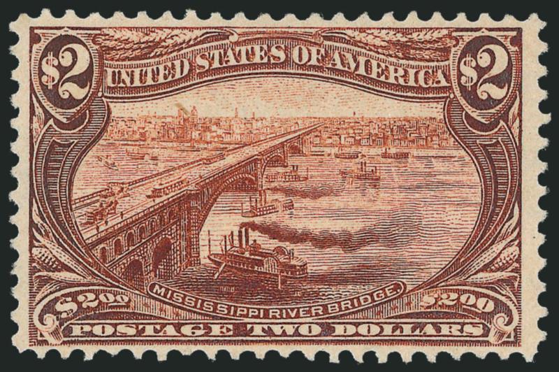 $2.00 Trans-Mississippi (293).> Unused (no gum), deep rich color, fresh and Fine