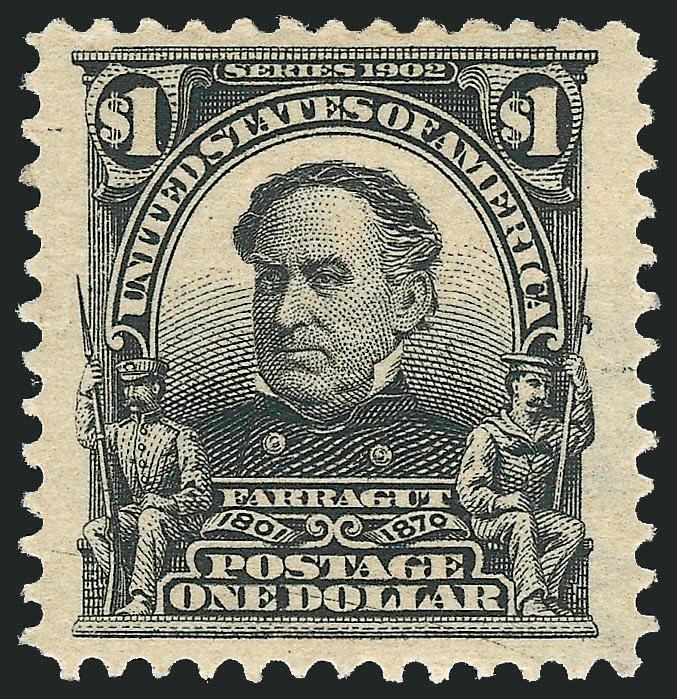 $1.00 Black (311).> Lightly hinged, intense shade and impression, enormous margins, Extremely Fine, striking, with 2002 P.F. certificate