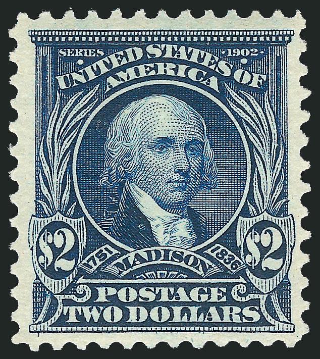 $2.00 Dark Blue (312).> Choice wide margins and centering, deep shade on bright paper, Extremely Fine, with 1993 and 2001 P.F. certificates