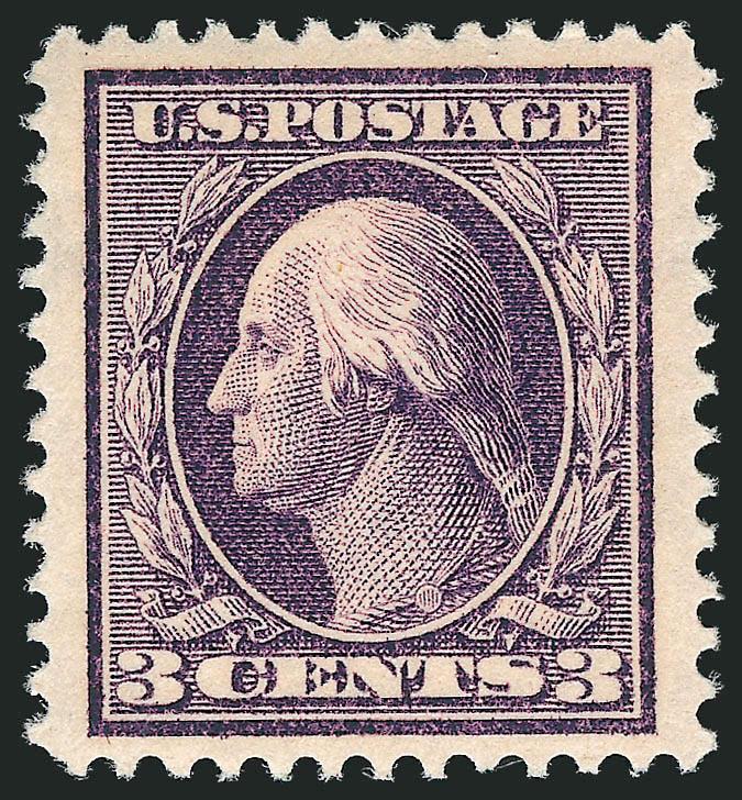 3c Deep Violet (333).> Mint N.H., deep rich color on bright paper, Jumbo margins which are well-balanced, Extremely Fine, a beautiful stamp, with 2001 P.F. certificate