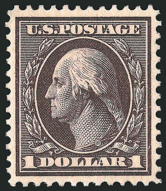$1.00 Violet Brown (342).> Lightly hinged, choice centering, deep shade and detailed impression, Extremely Fine, with 2002 P.F. certificate