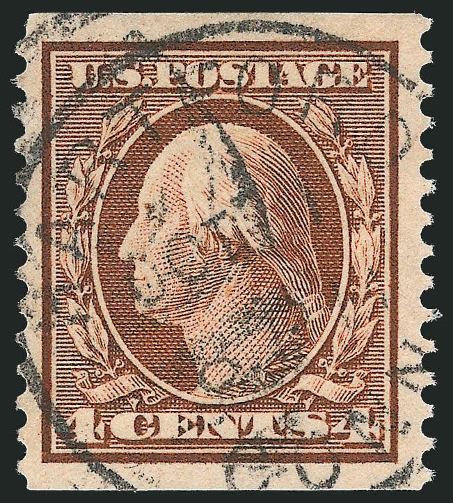 4c Orange Brown, Coil (354).> Huge margins, Hartford Conn. circular datestamp, Extremely Fine, with 2010 P.S.E. certificate for pair