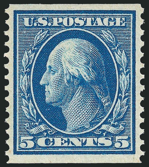 5c Blue, Coil (355).> Mint N.H., intense shade and impression, wide margins, Extremely Fine, ex Whitman, with copy of 1989 P.S.E. and with 1996 P.F. certificate